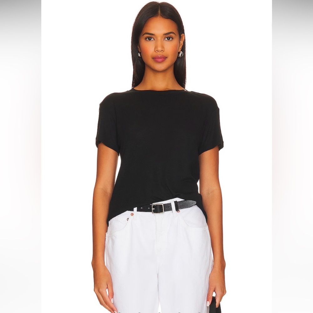 Anine Bing Armani Tee, Black, Medium